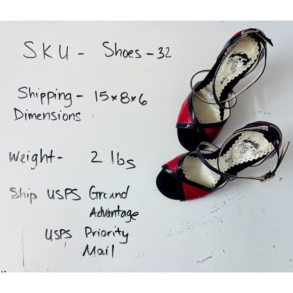 Mr Tango Shoes Women Size 5 Black Red Snake Skin Open Toe High Heels Dance Shoes - Picture 15 of 15